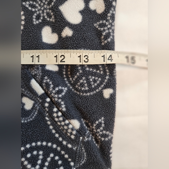 Old Navy Girls Gray & White Designed Long Sleeve Hooded Fleece Jacket Size Large - Picture 9 of 11